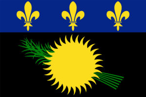 The Official vector flag of Guadeloupe . vector