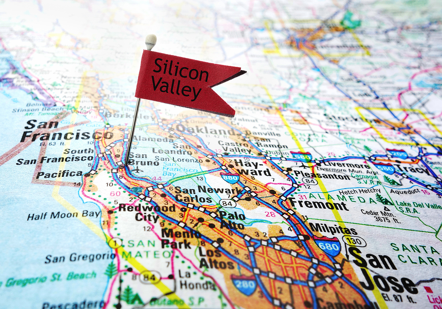 Map of the Silicon Valley area of California
** Note: Shallow depth of field