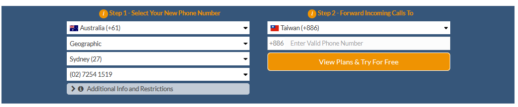 australia to taiwan