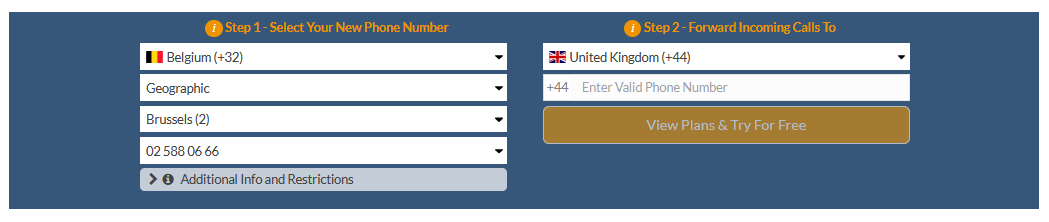 belgium virtual number