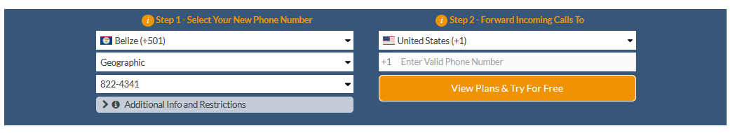 belize virtual number