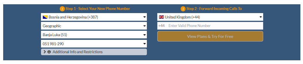bosnia virtual number