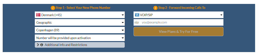 denmark virtual number
