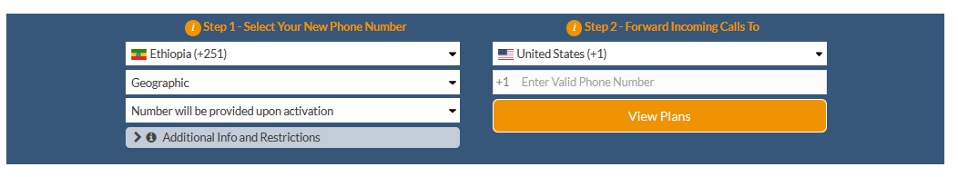 ethiopia to the u.s.