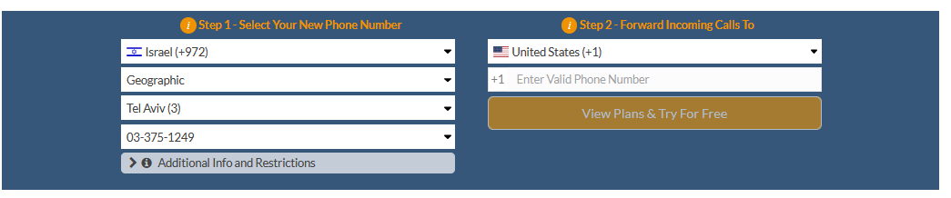 israel virtual number