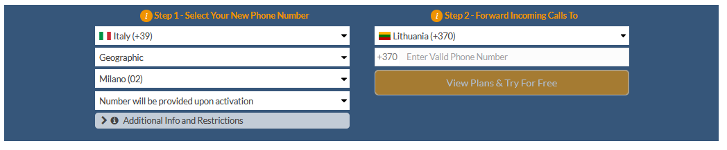 italy to lithuania