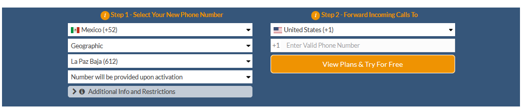 la paz virtual number