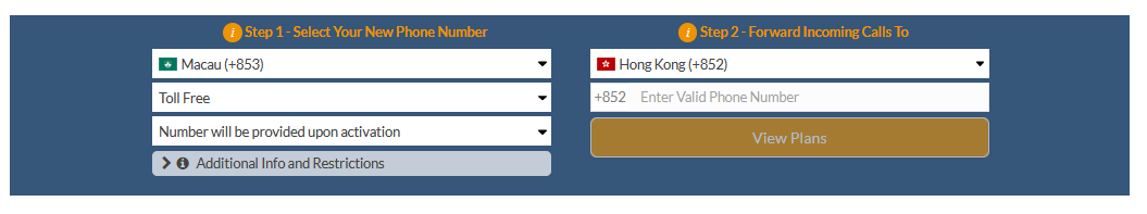 macau toll free phone number