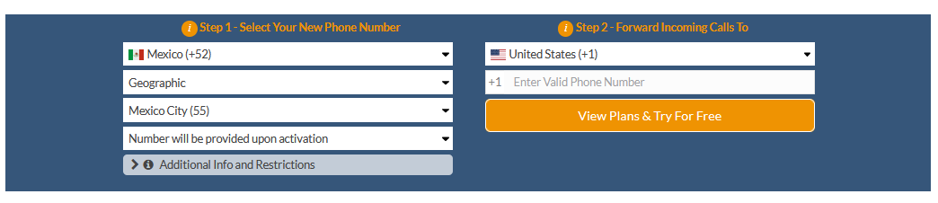 mexico city virtual number