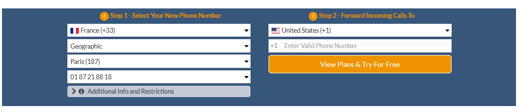 paris virtual number