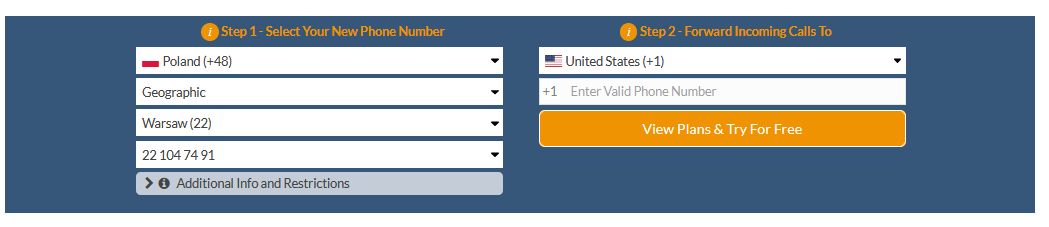 poland virtual phone number