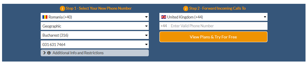 romania virtual phone number