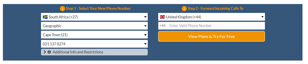 south africa virtual number