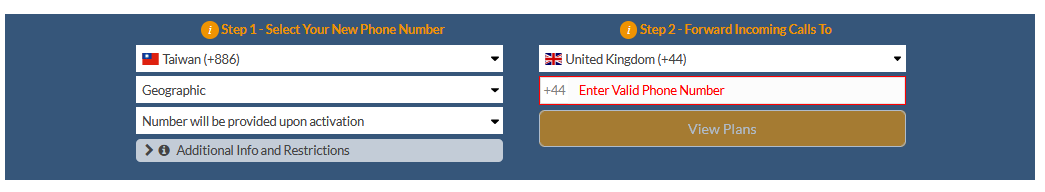 taiwan virtual number
