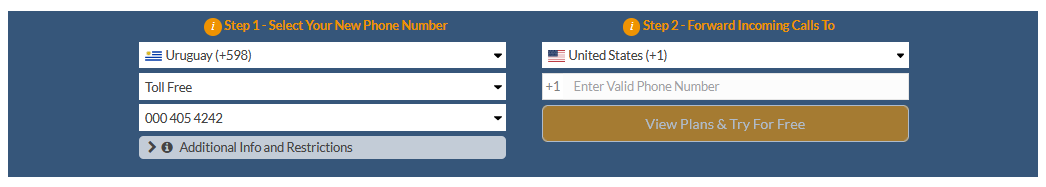 uruguay toll free number