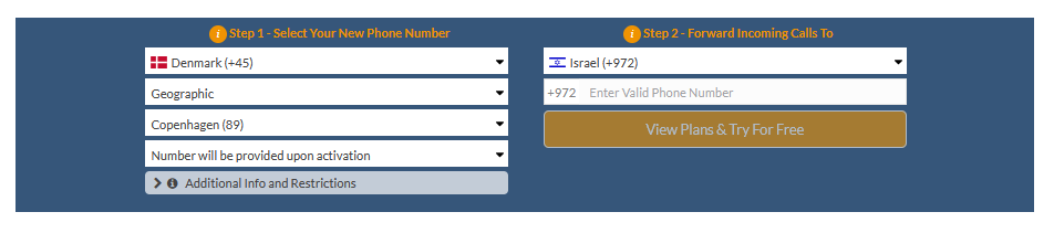 denmark to israel
