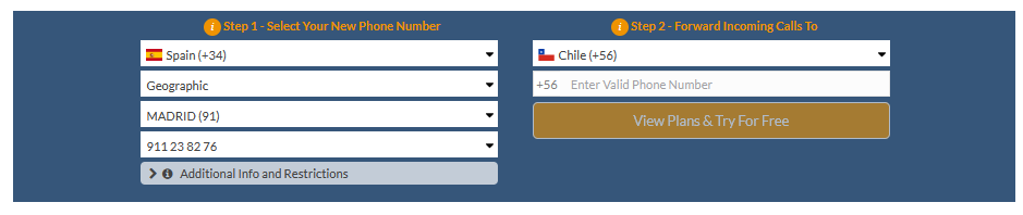spain to chile