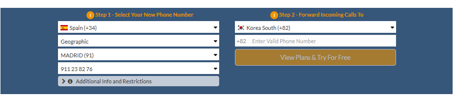 spain to korea