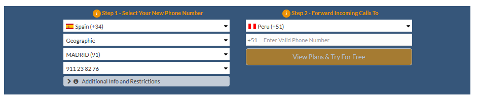 spain to peru