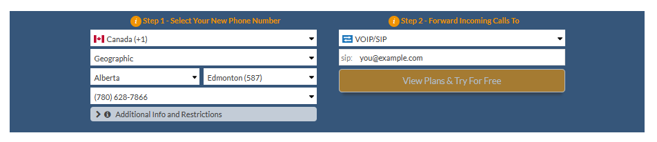 edmonton virtual number